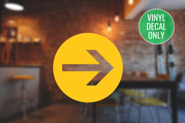 Arrow Decal Sign - Vinyl Sticker for Businesses, Stores, Bars, Coffee Shops, Eatery, Cafeteria, Gas Stations!